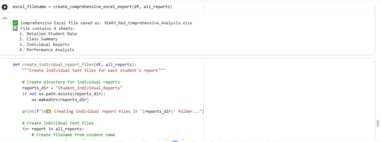 Student Report Generator